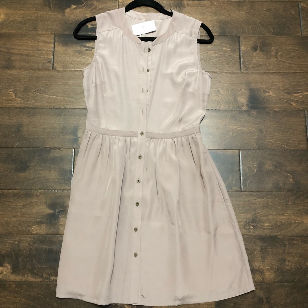 J Crew Taupe Silk Dress